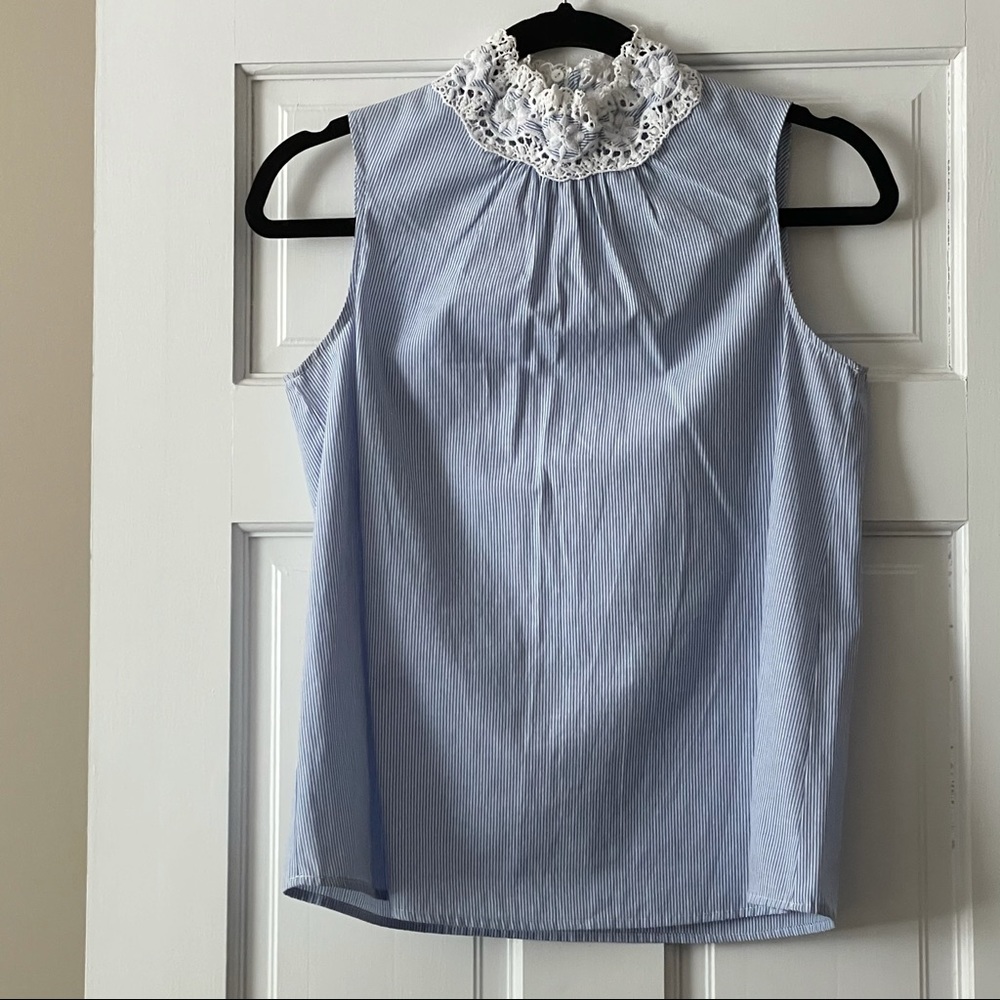 Zara high neck lace top